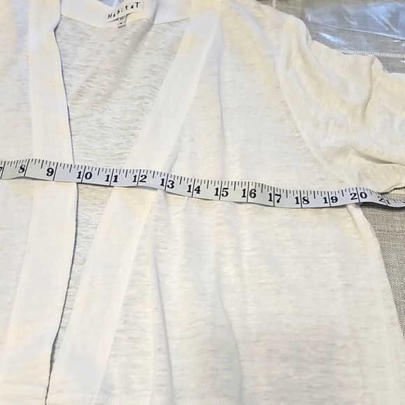 Habitat 100% Linen Sweater , Color White, Size M - Picture 7 of 9